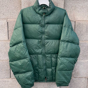 Men's Vintage Co-op Goose Down Puffer Jacket Green Size M